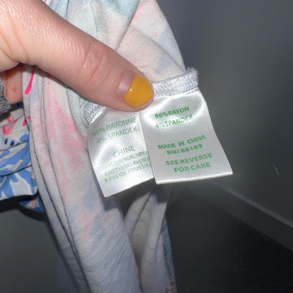 Lilly Pulitzer WYNNE MAXI DRESS Crew Blue Tint Kaleidoscope Coral Print Meidum - Picture 13 of 13